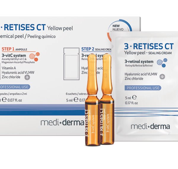 MEDIDERMA 3-RETISES CT YELLOW RŪGŠTINIS PILINGAS, 6x2ml + 6x5ml