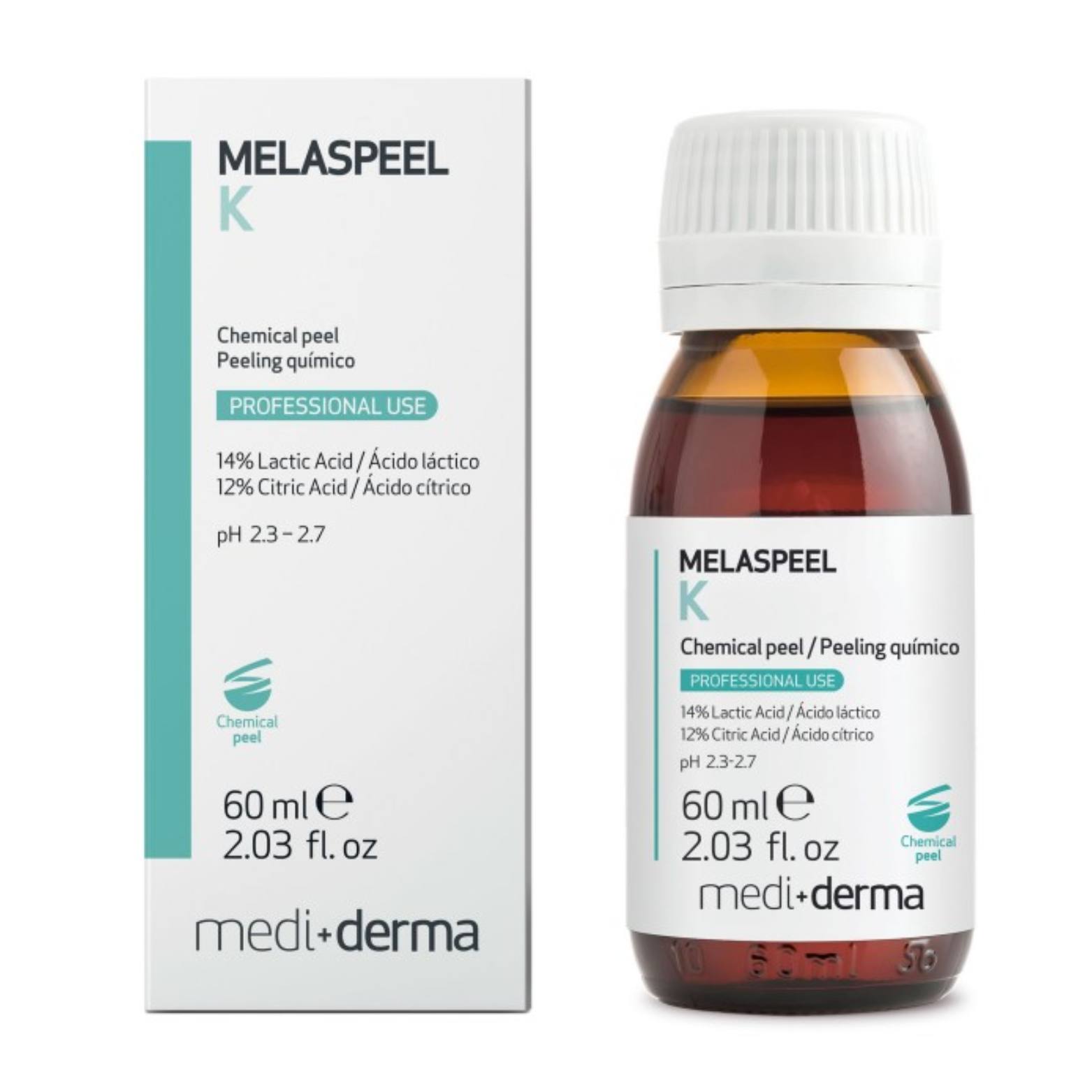 mediderma-melaspeel-k-cheminis-pilingas-60-ml MEDIDERMA MELASPEEL K RŪGŠTINIS PILINGAS, 60 ML
