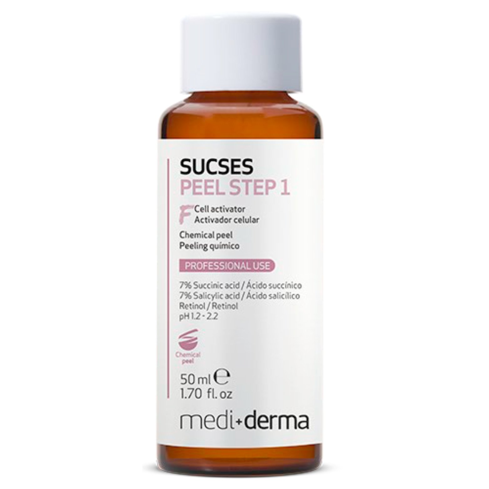 xr:d:DAFATkAzBDA:4055,j:304398829770212176,t:23101307 MEDIDERMA SUCSES PEEL STEP 1 RŪGŠTINIS PILINGAS, 50 ML